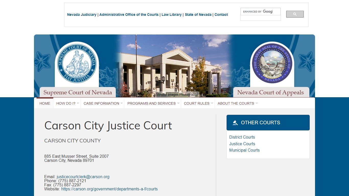 Carson City Justice Court - Nevada Judiciary